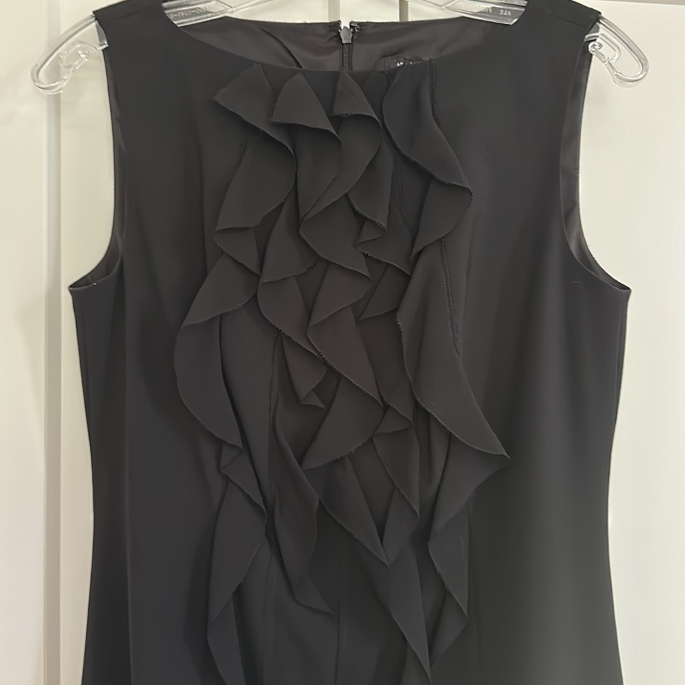 Ann Taylor Black Sleeveless Sheath Midi Dress